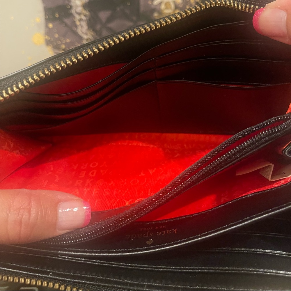 Kate Spade polka dot long zippy wallet - Picture 8 of 9